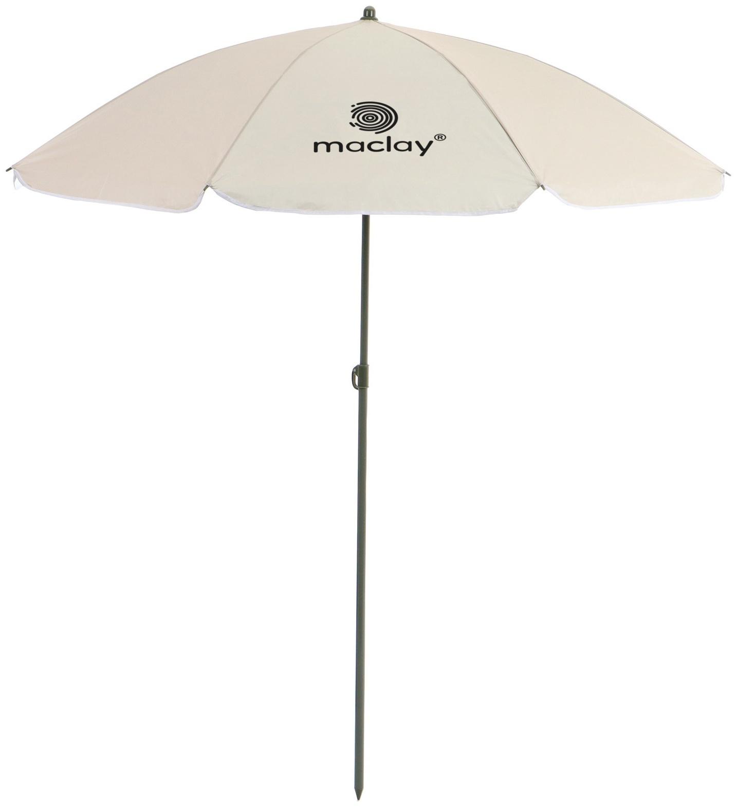 Зонт пляжный maclay, с УФ-защитой, d=160 см, h=170 см