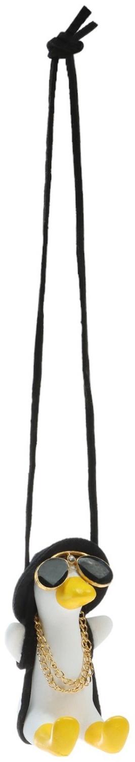 Подвес на зеркало, утка в очках, высота 8 см, шнурок 50 см