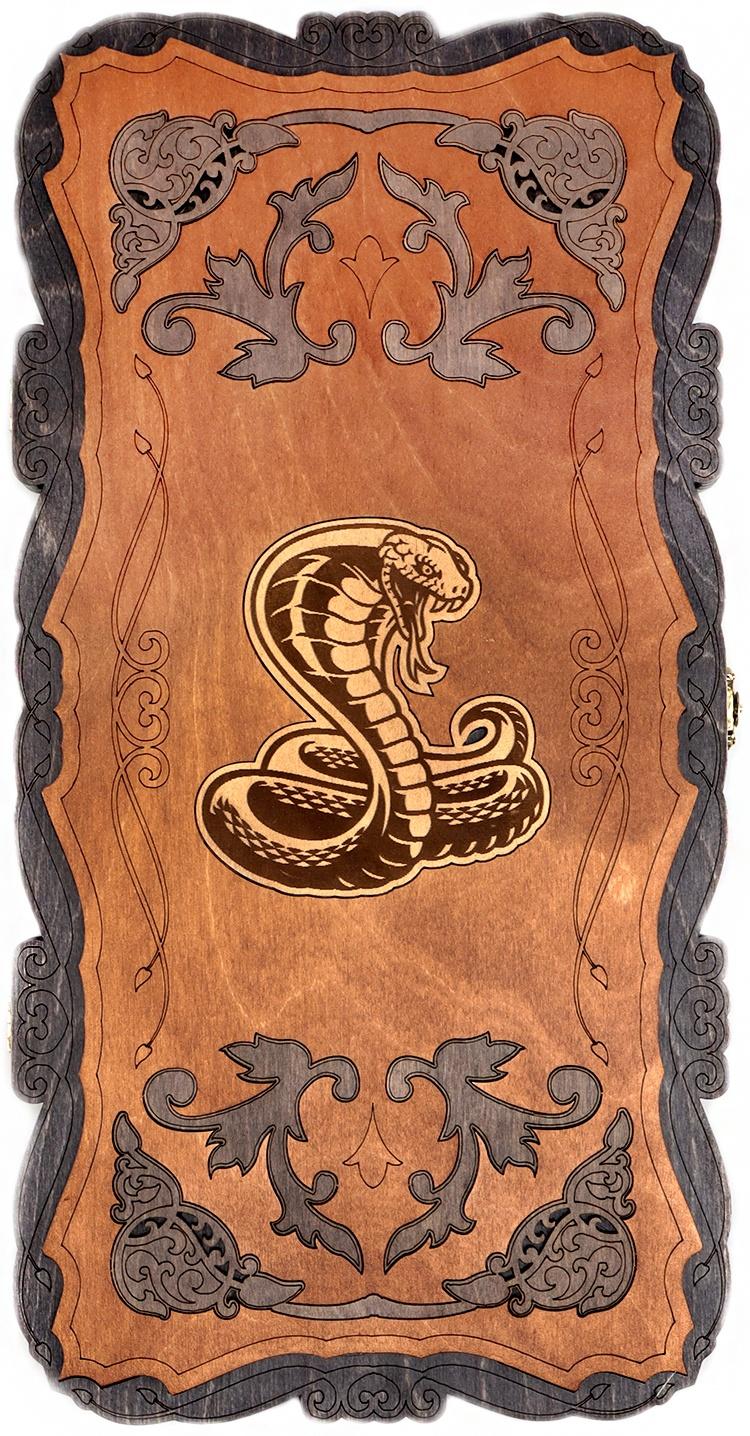 Нарды деревянные большие, настольная игра «Змея», 45×45 см