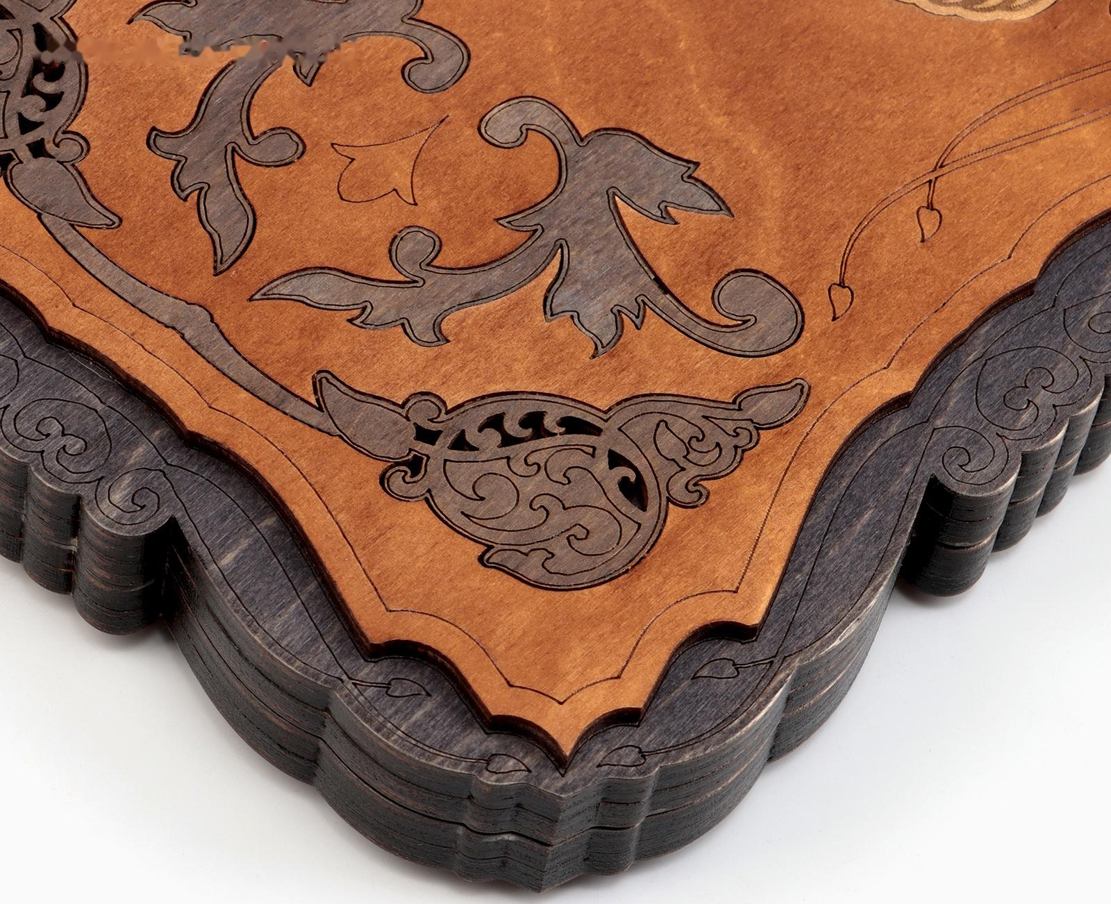 Нарды деревянные большие, настольная игра «Змея», 45×45 см