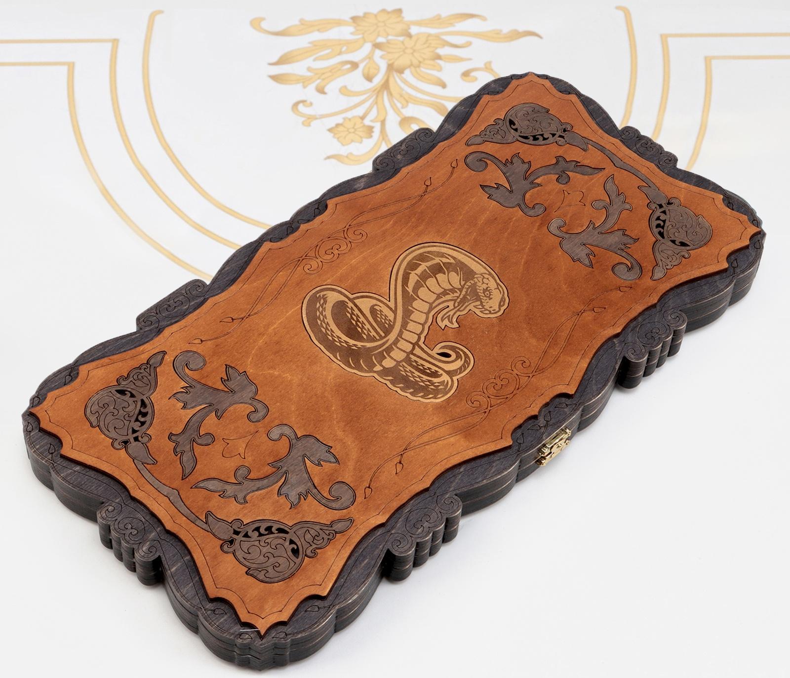 Нарды деревянные большие, настольная игра «Змея», 45×45 см