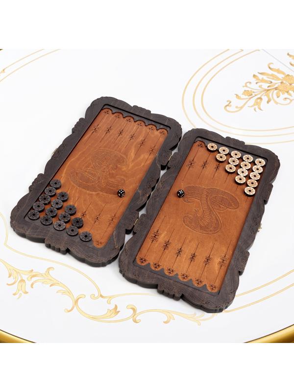 Нарды деревянные большие, настольная игра «Змея», 45×45 см