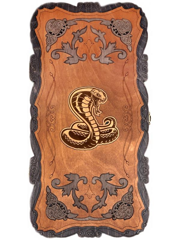 Нарды деревянные большие, настольная игра «Змея», 45×45 см