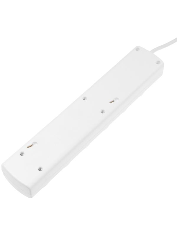 Сетевой фильтр Luazon Lighting, 5 розеток, 5 м, 3500 Вт, 3×1 мм2, 16 A, 220 В, c предохранителем, белый