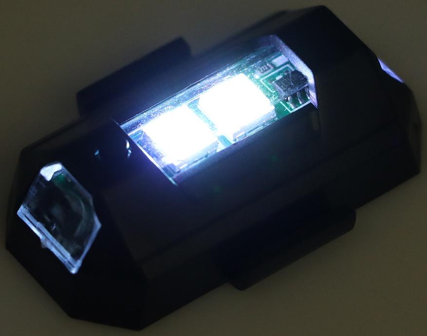 Стробоскоп для авто, RGB 7, 90 мАч, 4×2.8×1.5 см, магнитный, светодиодный