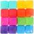 Кубики детские, пластиковые, цветные, 16 штук, 4×4 см