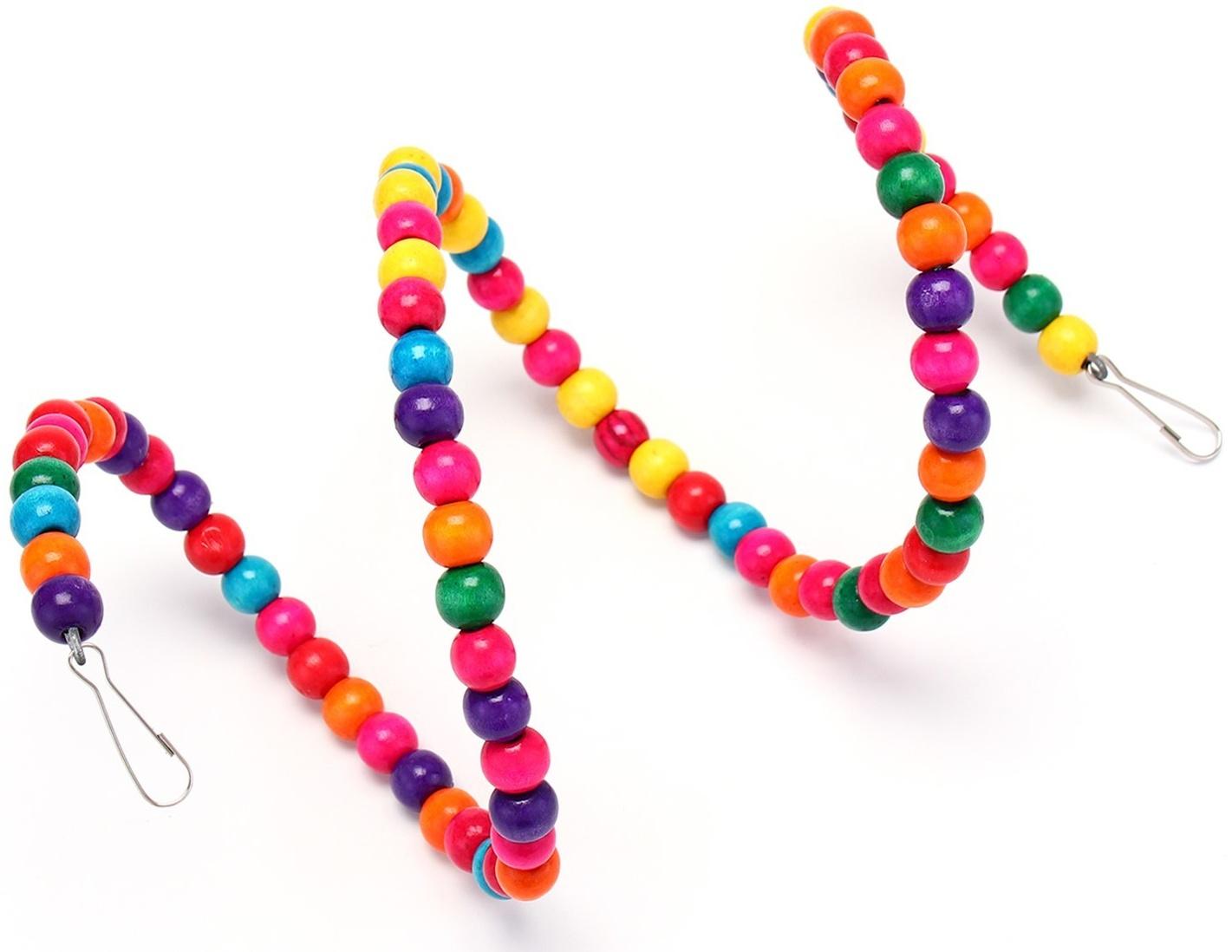 Игрушка для птиц, 100 см, микс цветов