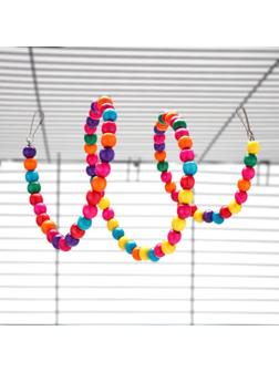 Игрушка для птиц, 100 см, микс цветов