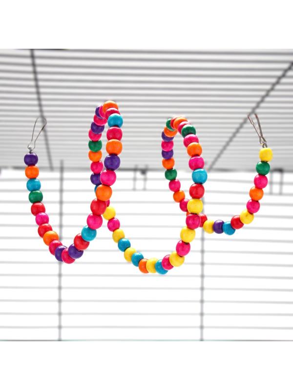 Игрушка для птиц, 100 см, микс цветов