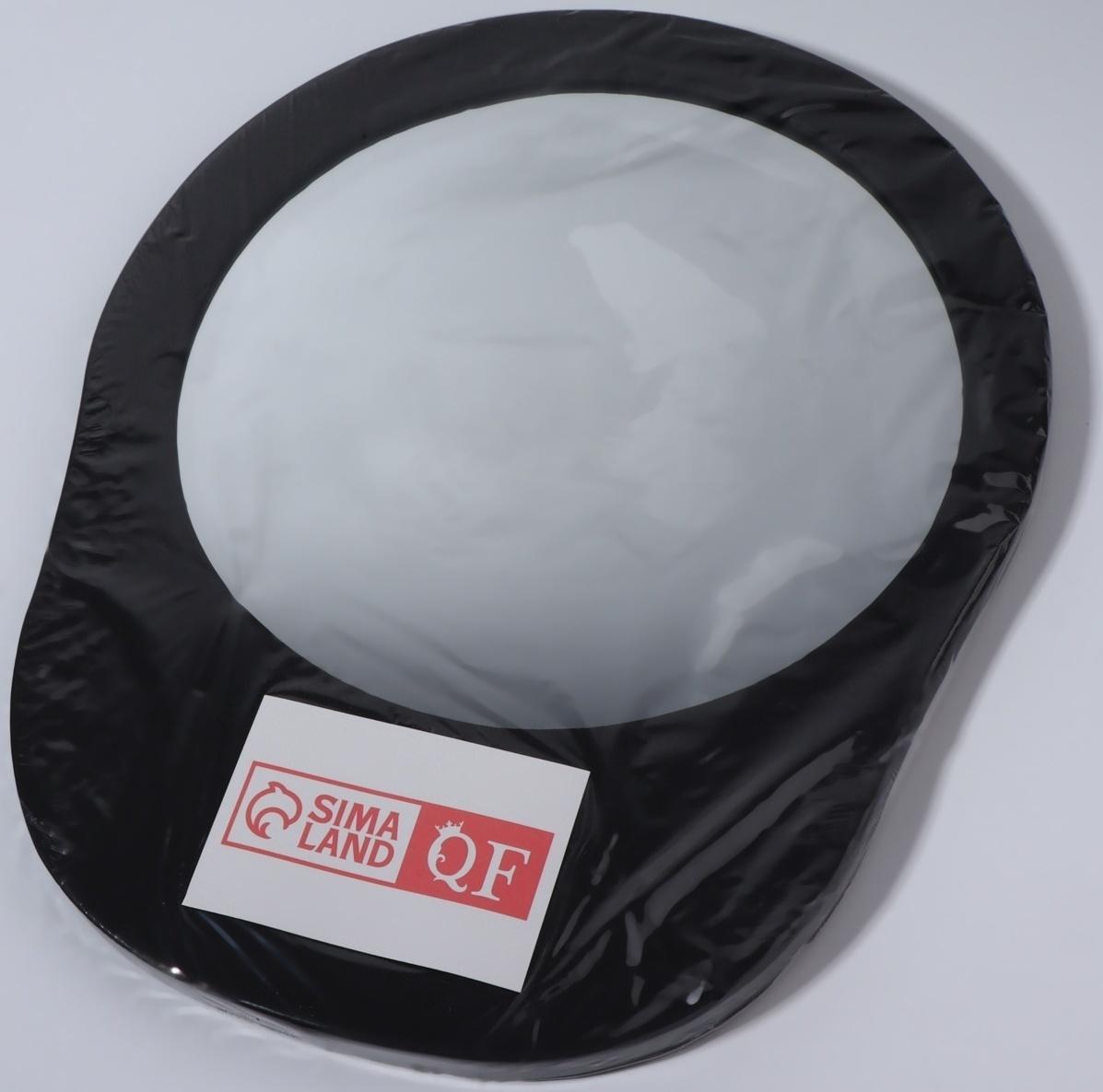 Зеркало с ручкой, 28×34 см, (d=22.5 см), чёрное