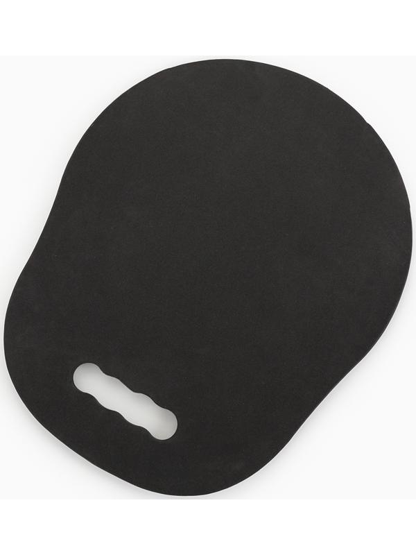 Зеркало с ручкой, 28×34 см, (d=22.5 см), чёрное