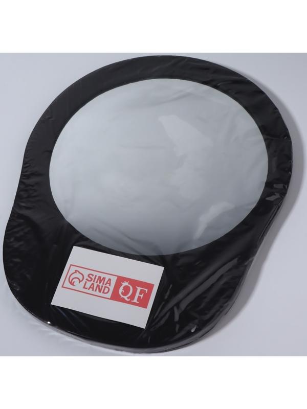 Зеркало с ручкой, 28×34 см, (d=22.5 см), чёрное