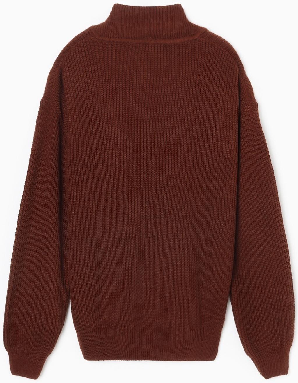 Кардиган на пуговицах женский MINAKU: Casual Collection, шоколад, размер 52