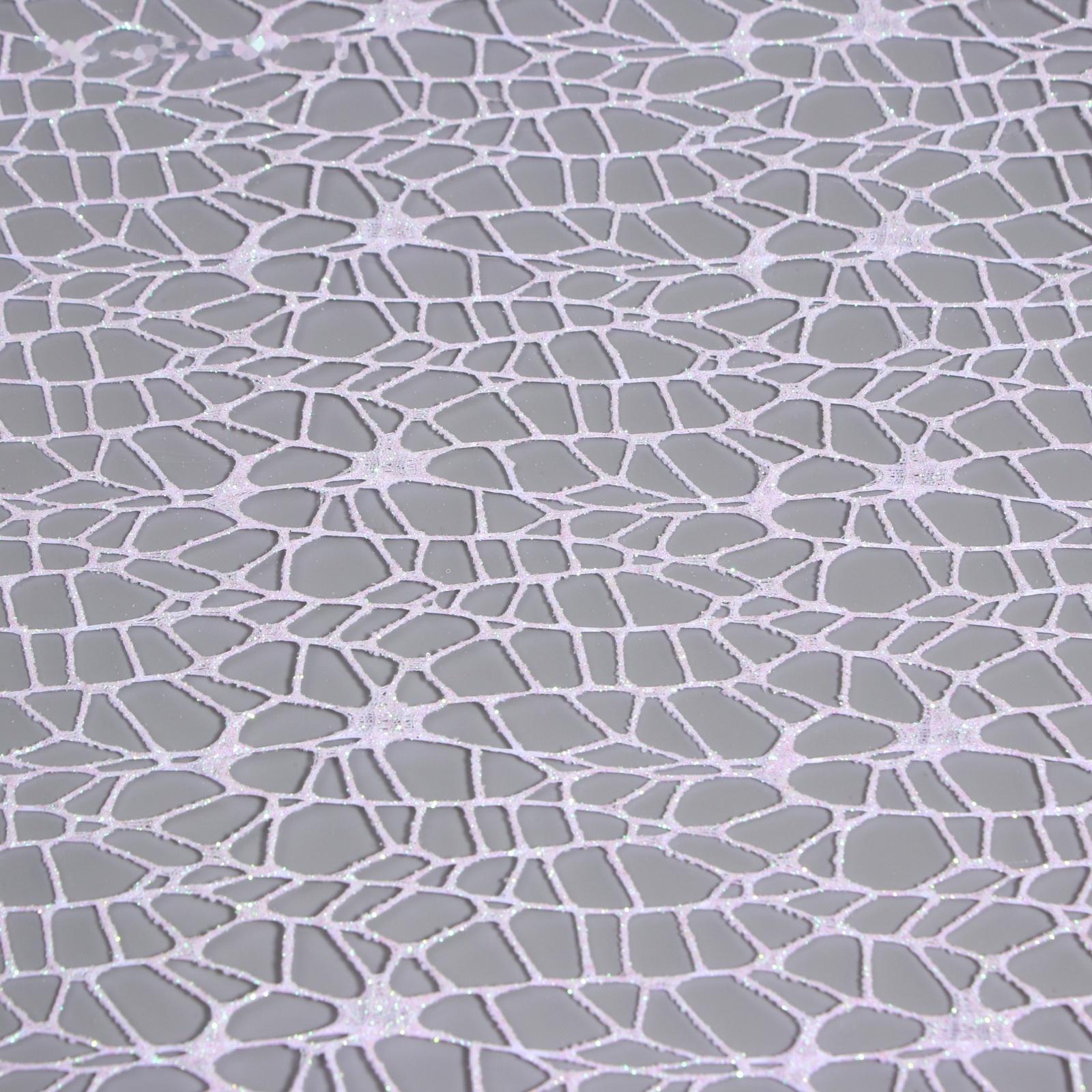 Упаковка для цветов «Паутинка с глиттером» белая 48 см × 4.5 м