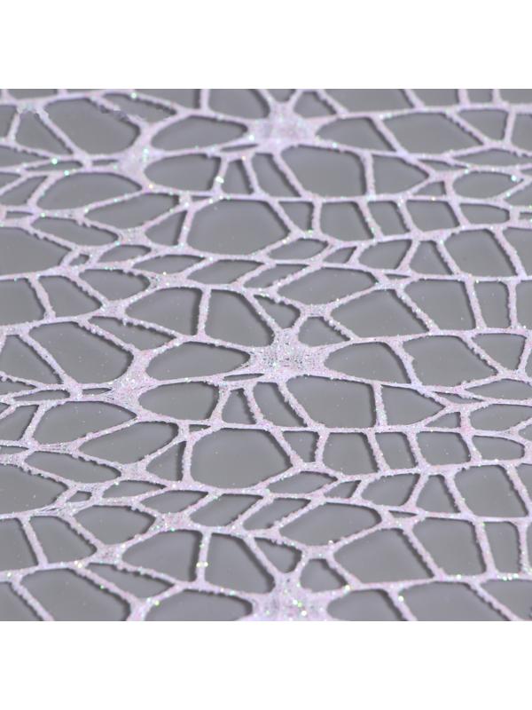 Упаковка для цветов «Паутинка с глиттером» белая 48 см × 4.5 м