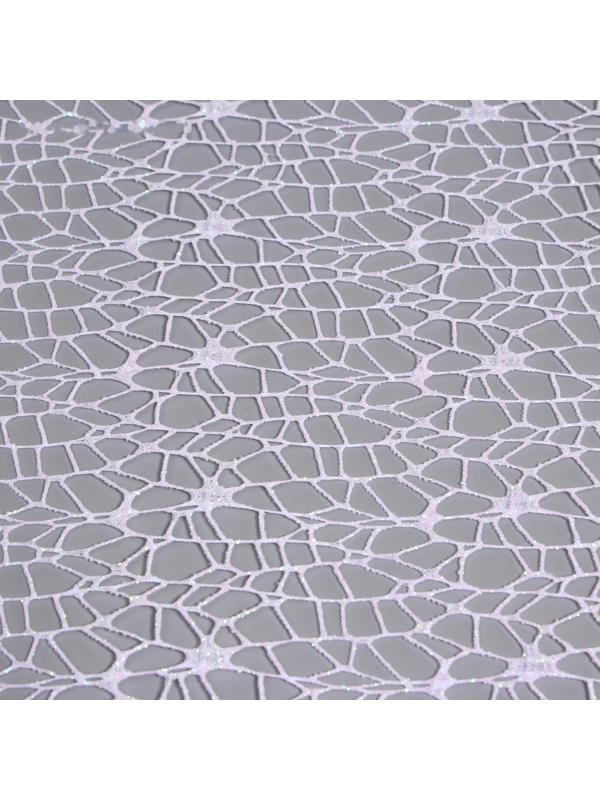 Упаковка для цветов «Паутинка с глиттером» белая 48 см × 4.5 м