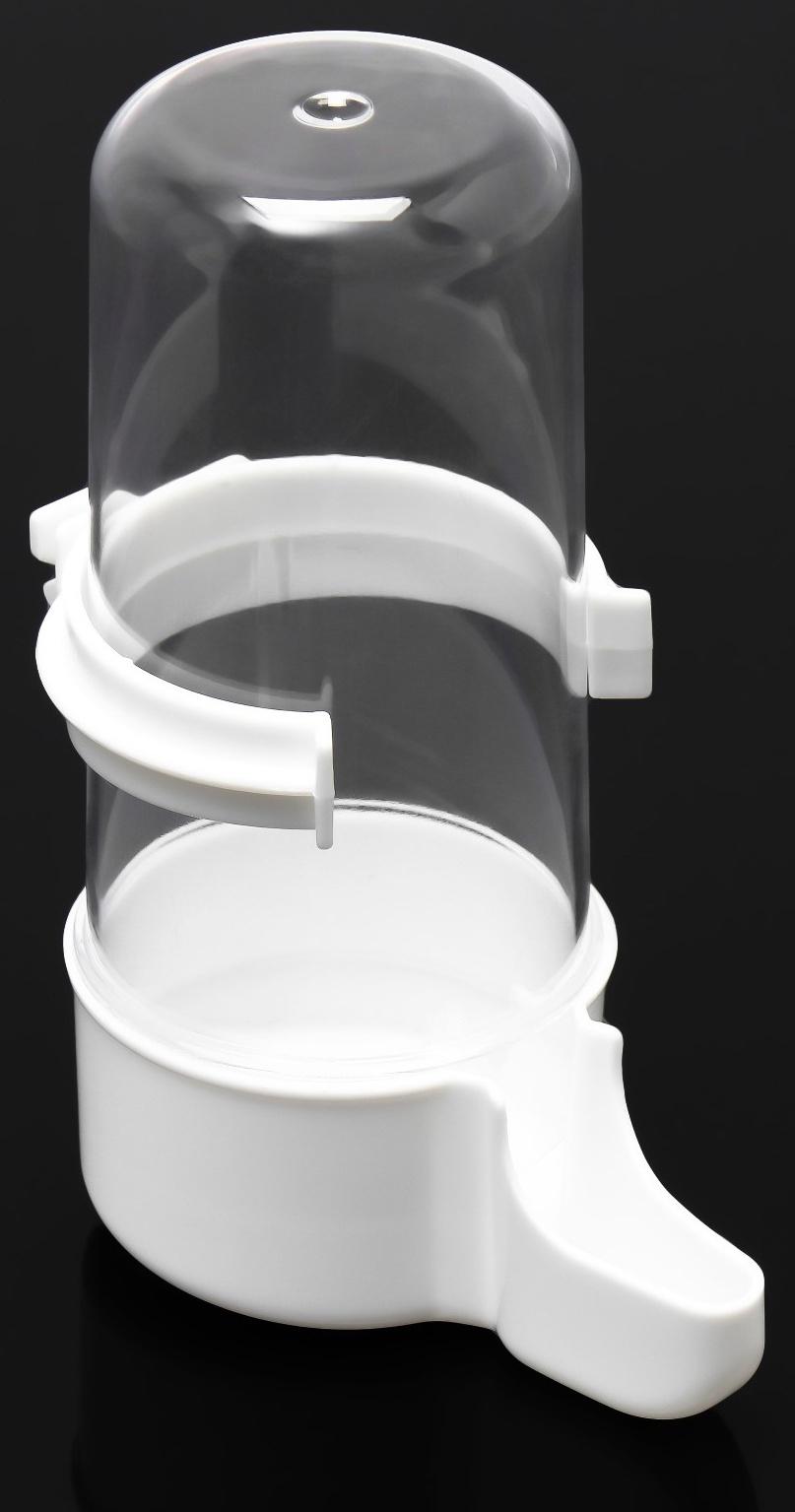 Поилка для птиц 6×13.5 см, 240 мл, белая