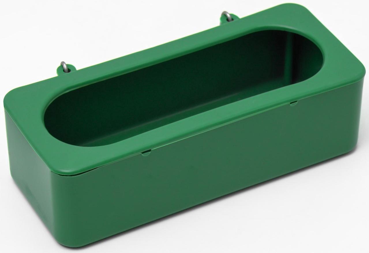 Кормушка для птиц внутренняя матовая 15×6.5×4.5 см, зелёная