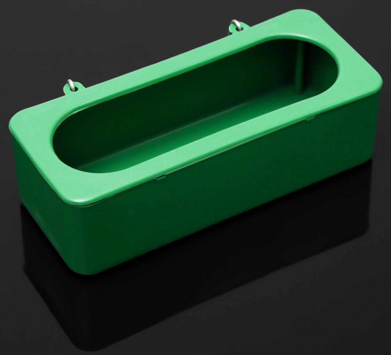 Кормушка для птиц внутренняя матовая 15×6.5×4.5 см, зелёная