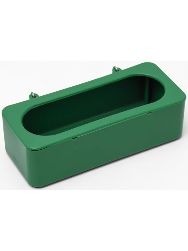 Кормушка для птиц внутренняя матовая 15×6.5×4.5 см, зелёная