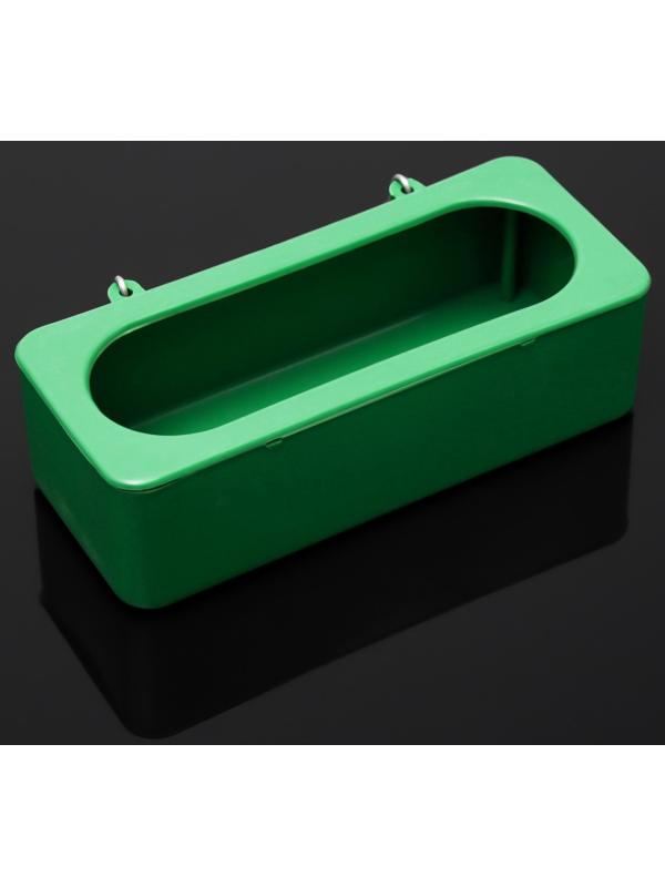 Кормушка для птиц внутренняя матовая 15×6.5×4.5 см, зелёная