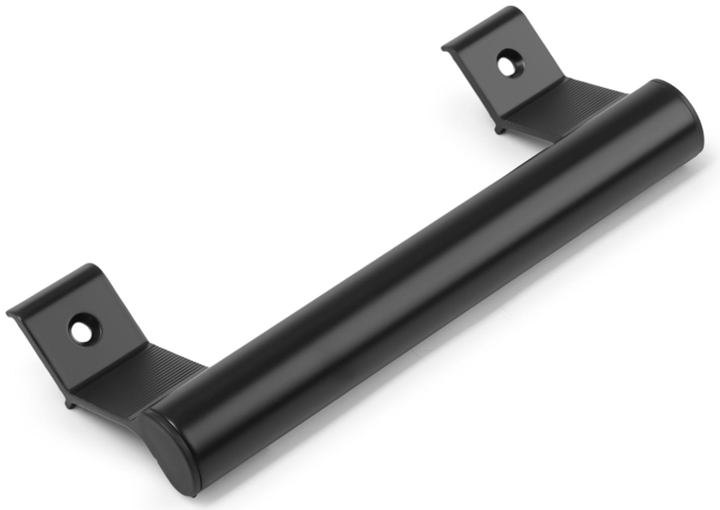 Ручка-скоба для пластиковых дверей ТУНДРА 001BL, металлическая, чёрная