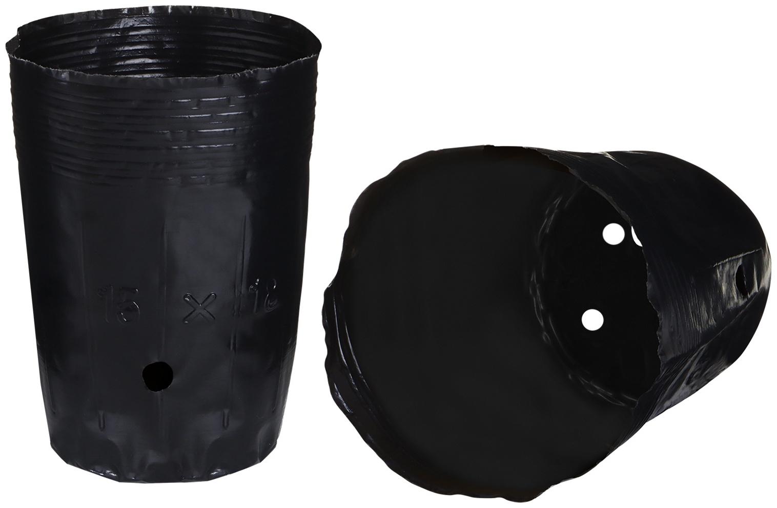 Пакет для рассады, 1.5 л, d=13 см, h=18 см, полиэтилен, чёрный, Greengo