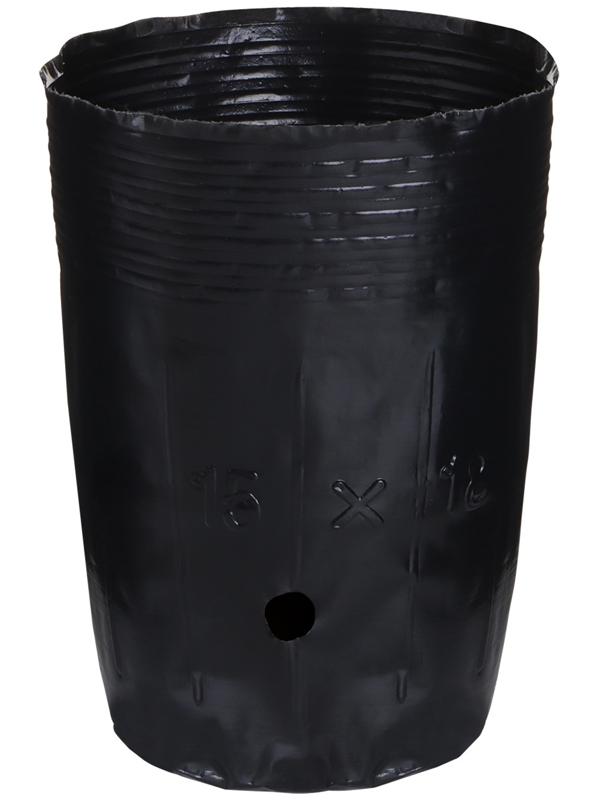 Пакет для рассады, 1.5 л, d=13 см, h=18 см, полиэтилен, чёрный, Greengo