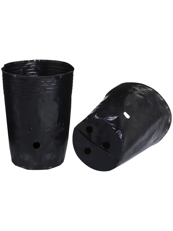 Пакет для рассады, 1.5 л, d=13 см, h=18 см, полиэтилен, чёрный, Greengo