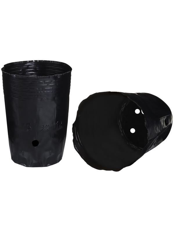 Пакет для рассады, 1.5 л, d=13 см, h=18 см, полиэтилен, чёрный, Greengo