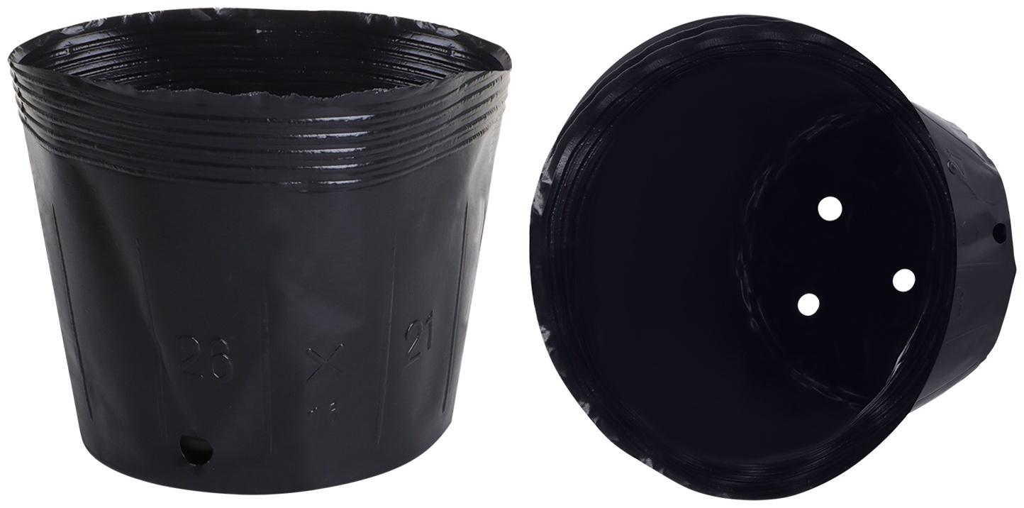 Пакет для рассады, 3.5 л, d=20 см, h=17 см, полиэтилен, чёрный, Greengo