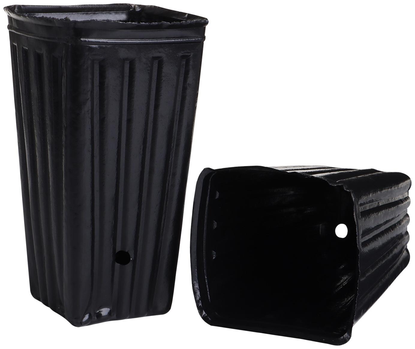 Пакет для рассады, 1.5 л, 11×11 см, h=20 см, полиэтилен, чёрный, Greengo