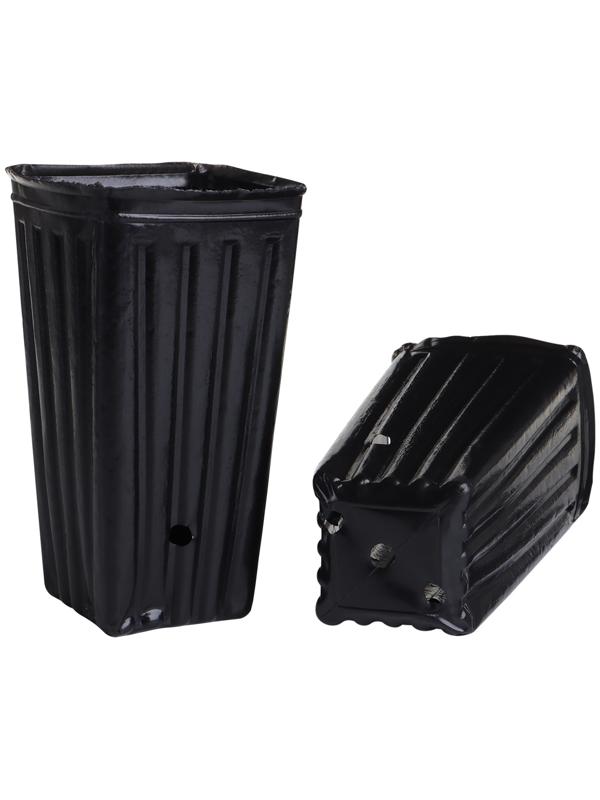 Пакет для рассады, 1.5 л, 11×11 см, h=20 см, полиэтилен, чёрный, Greengo