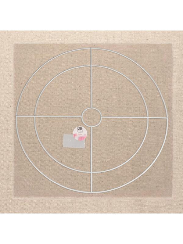 Основа для плетения торшера «Круг», металлическая, d = 30/40 см, цвет белый