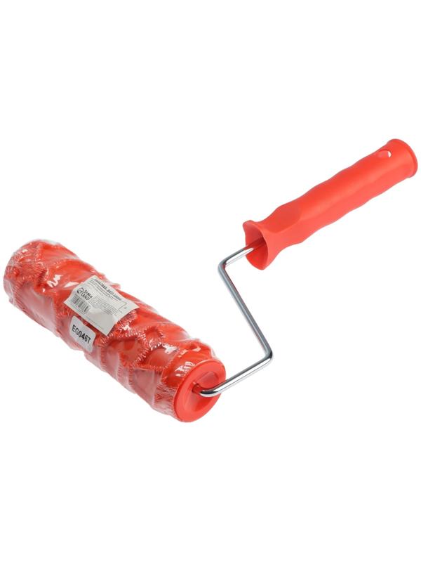 Валик декоративный ТУНДРА, резиновый, «кракле», рукоятка d=6 мм, 180 мм