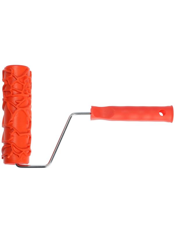 Валик декоративный ТУНДРА, резиновый, «кракле», рукоятка d=6 мм, 180 мм