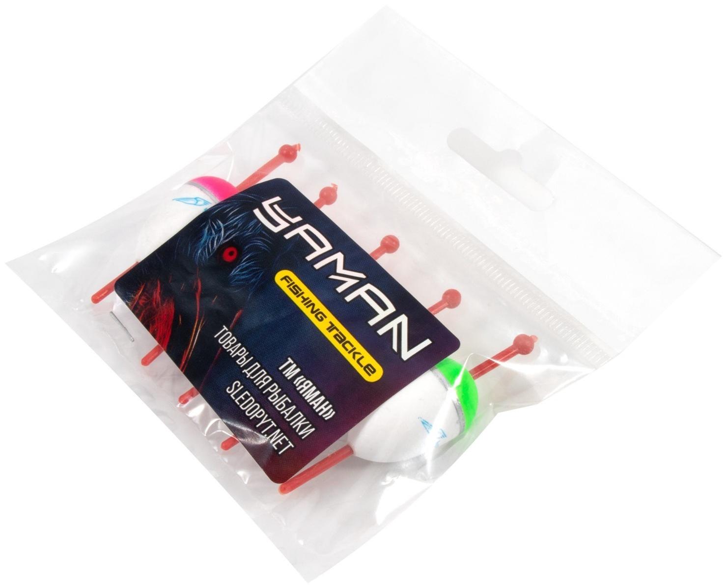 Поплавок зимний ЯМАН «Капля», пенопласт, 2.1 г, МИКС уп. 5 шт.