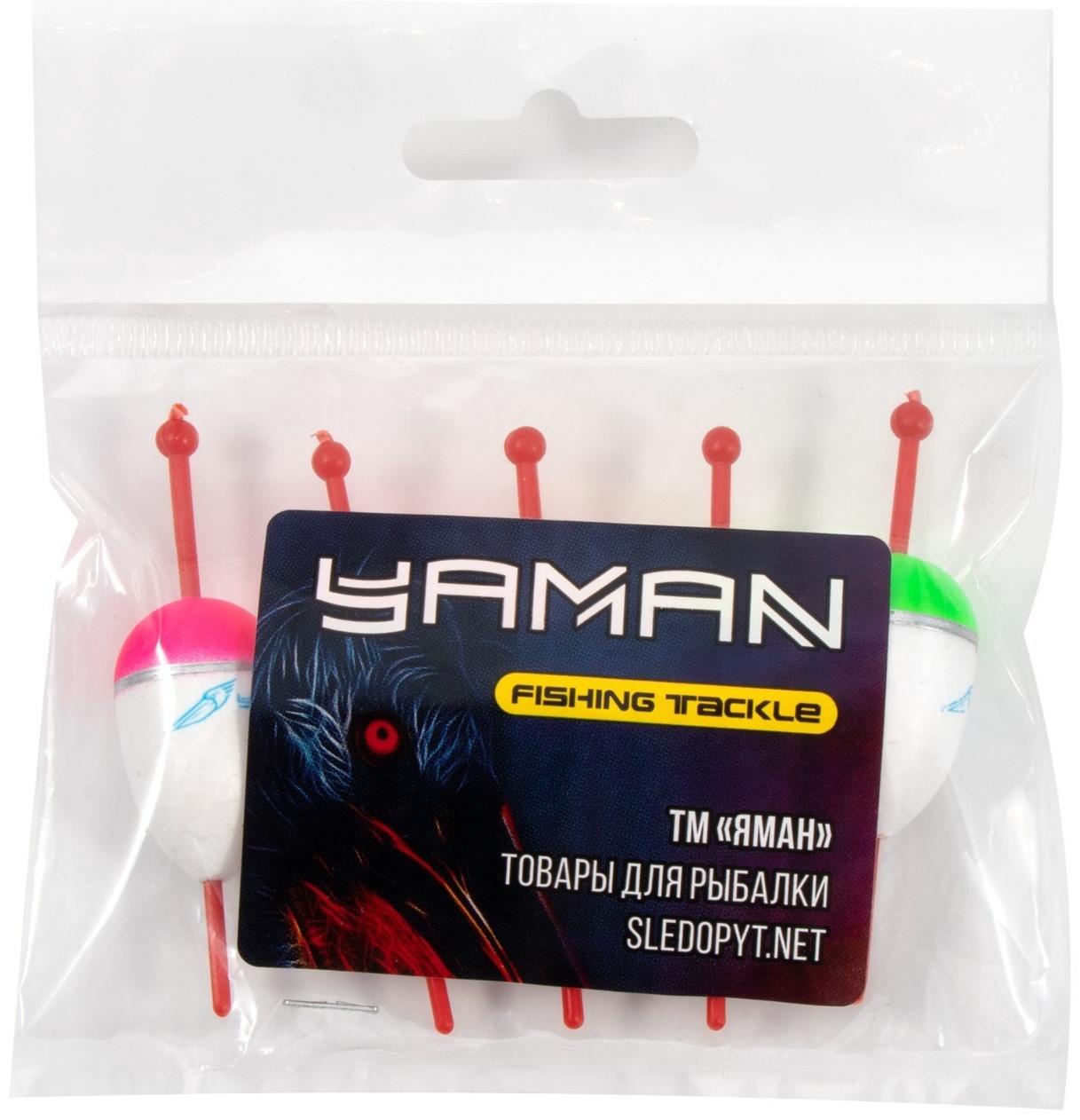 Поплавок зимний ЯМАН «Капля», пенопласт, 2.1 г, МИКС уп. 5 шт.