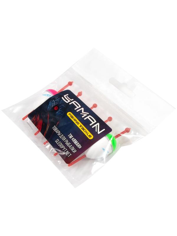 Поплавок зимний ЯМАН «Капля», пенопласт, 2.1 г, МИКС уп. 5 шт.