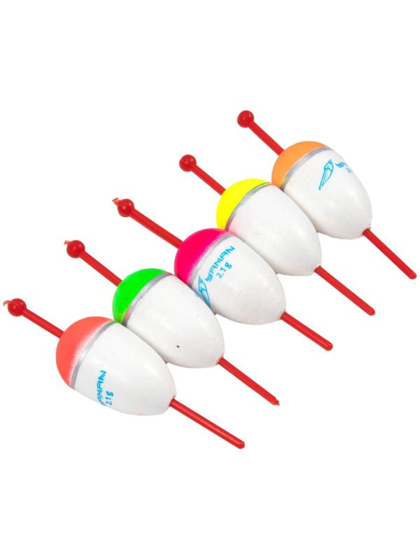 Поплавок зимний ЯМАН «Капля», пенопласт, 2.1 г, МИКС уп. 5 шт.