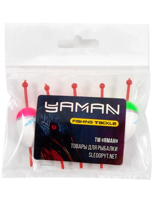 Поплавок зимний ЯМАН «Капля», пенопласт, 2.1 г, МИКС уп. 5 шт.