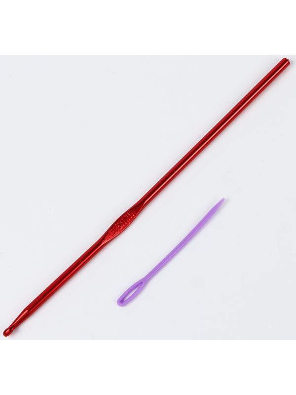 Набор для вязания крючком. Амигуруми: мягкие игрушки своими руками «Зайка и мишка», 15 см