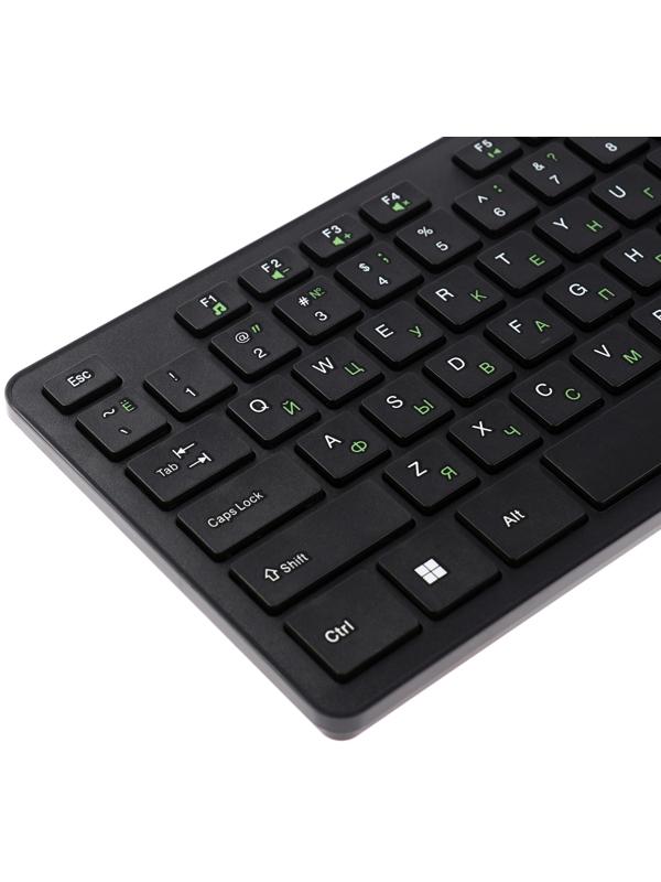 Комплект клавиатура и мышь Smartbuy ONE 240262AG, беспроводной, мембранная клавиатура, 1600 dpi, USB, чёрный