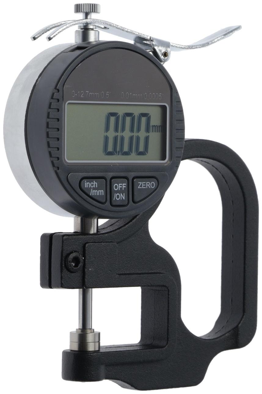 Толщиномер электронный ТУНДРА, металлический, диапазон 0-12.7 мм, точность 0.01 мм