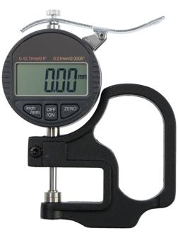 Толщиномер электронный ТУНДРА, металлический, диапазон 0-12.7 мм, точность 0.01 мм