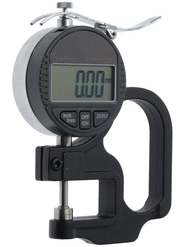 Толщиномер электронный ТУНДРА, металлический, диапазон 0-12.7 мм, точность 0.01 мм