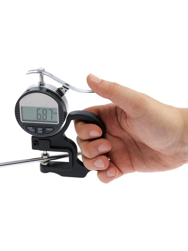 Толщиномер электронный ТУНДРА, металлический, диапазон 0-12.7 мм, точность 0.01 мм