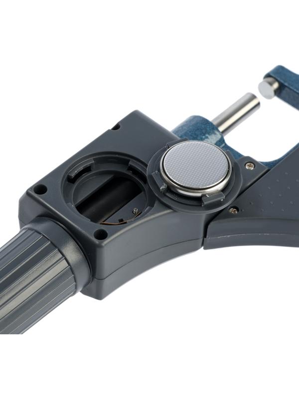 Микрометр электронный ТУНДРА, металлический, диапазон 0-25 мм, шаг измерения 0.001 мм