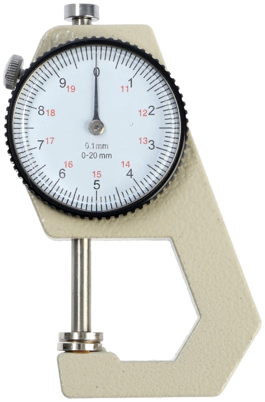 Толщиномер ТУНДРА, металлический, диапазон 0-20 мм, шаг измерения 0.001 мм