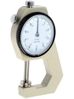 Толщиномер ТУНДРА, металлический, диапазон 0-20 мм, шаг измерения 0.001 мм
